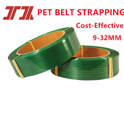 9-32mm Green Packaging Pet Strapping dengan tahan lama dan serbaguna