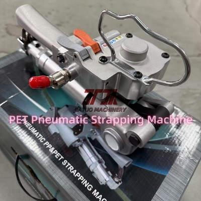 12-16mm Semi-otomatis Pneumatic Strapping Machine untuk PP PET Strapping