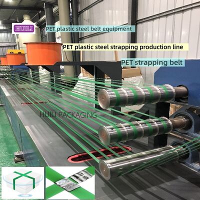Peralatan sabuk baja plastik PET sekrup tunggal Mesin pembuatan sabuk PET dengan bahan pengeras PET opsional