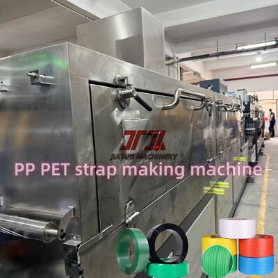 5-19mm PP Strap Plastic Packing Belt Extruder Membuat Produksi Line Dengan Winder Otomatis