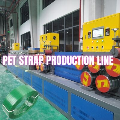 225-250kg/H PET Strapping Strap Band Making Extrusion Machine Dikendalikan PLC