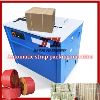 Kotak Karton PP Band Strapping Machine Semi Otomatis Roller Table Strapping Machine