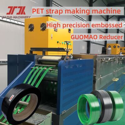 9-32MM Lebar PET Strap Membuat Mesin Dengan PLC Control Menggunakan PET Botol Daur Ulang