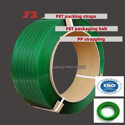 High speed 19mm Green PET packing straps PET packing belt untuk Pneumatic strapping tool