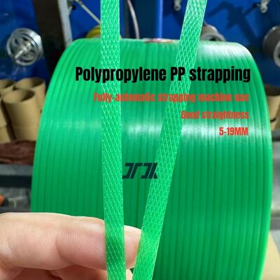 5-19mm Lebar PP Strapping dengan Kekuatan Tarik 50-200KG dan Warna yang Dapat Disesuaikan untuk Kemasan Kargo Ringan