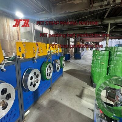 9-25mm PET Strap Making Machine PET packing belt lini produksi dengan 100% PET botol serpihan