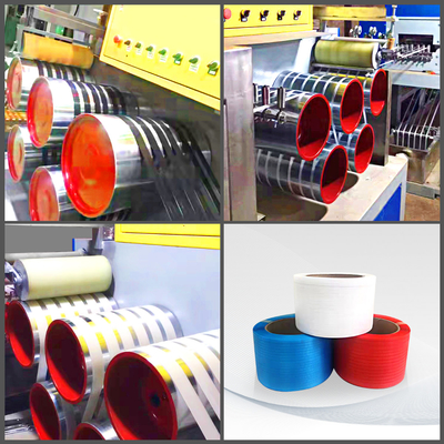Otomatis PP Strap Band Extrusion Line Kontrol PLC Mesin Pembuat Tali Poliester PP