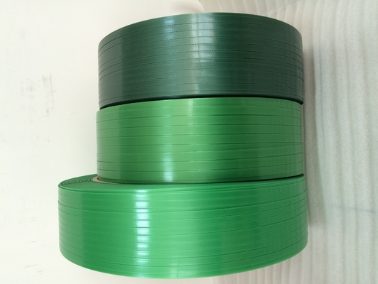 16mm Green Plastic Packing Belt PET Polyester Strapping Untuk Roll / Carton / Pallet