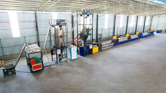 100% Bahan Daur Ulang PET Strapping Band Production Line 200kg / jam Untuk Brick Kiln