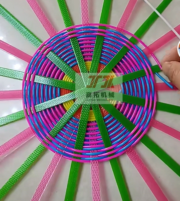 22KW Plastic Imitation Rattan Making Machine Line Produksi 4-Strap PP/PE Rattan Artificial Making Machine