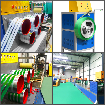 Botol Serpihan PET Strapping Band Lini Produksi Single Screw PET Strap Making Machine