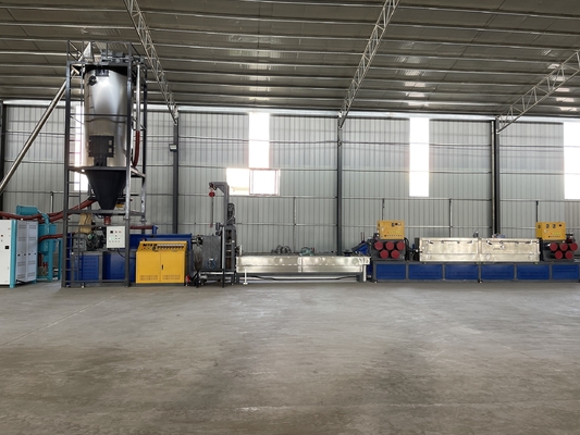 100% Bahan Daur Ulang PET Strapping Band Production Line 200kg / jam Untuk Brick Kiln