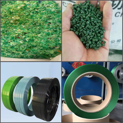 100% Bahan Daur Ulang PET Strapping Band Production Line 200kg / jam Untuk Brick Kiln
