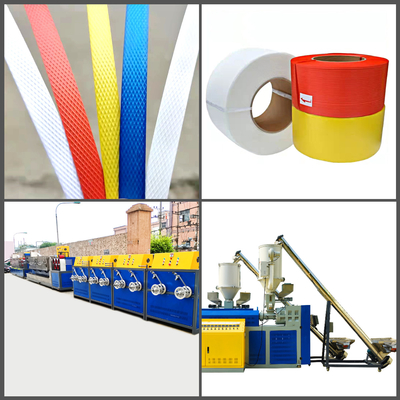 Mesin Plastik Twin Screw Sandwich PP Strapping Tape Produksi Line PP Strapping Tape Machine dengan Lebar 5-19mm