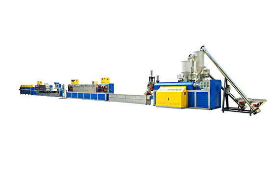 PLC PP Strap Membuat Mesin Extrusion Line Printer Set Embossing