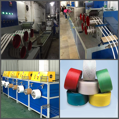 Mesin Pembuat Tali PET Poliester PP Lini Produksi Kontrol PLC