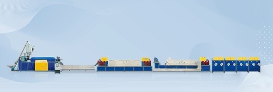 Co Rotating Parallel Twin Screw PP Strap Extruder Machine Mesin Pembuat Tali PET