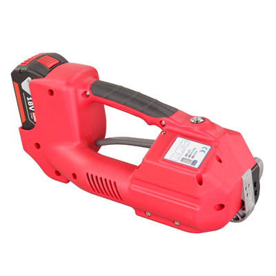 Hand Plastic PP PET Strapping Machine Bertenaga Baterai Semi Otomatis Untuk Kotak Karton Pallet