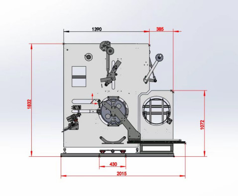 Conveyor penuh otomatis Winder Pita PET 0.4KW Dengan Sistem Kontrol PLC Winder Pita PET penuh otomatis dengan Kontrol PLC &amp; Cuttin