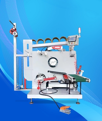Conveyor penuh otomatis Winder Pita PET 0.4KW Dengan Sistem Kontrol PLC Winder Pita PET penuh otomatis dengan Kontrol PLC &amp; Cuttin