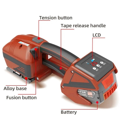 220V Kotak Karton Mesin Pembungkus Peregangan PP PET Mesin Strapping Genggam