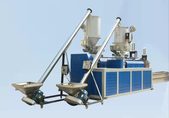 Co Rotating Parallel Twin Screw PP Strap Extruder Machine Mesin Pembuat Tali PET