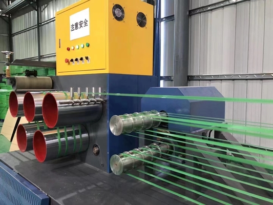 Lini Produksi Tali Plastik Sepenuhnya Otomatis Mesin Pembuat Tali PET 120KW dengan Ketegangan &gt;850kg untuk Pita dan Tali