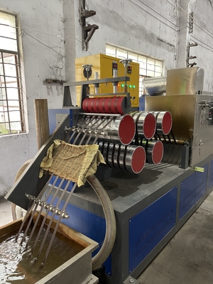 5-19mm Customized Polyethylene PP Packing Belt Making Machine Dengan Sistem Kontrol PLC Dan Winder Otomatis