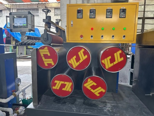 Mesin Pembuat Tali PP Ketebalan 0,4-1,2mm untuk Memproses PP Lini Produksi Pita PP Kontrol PLC Sepenuhnya Otomatis