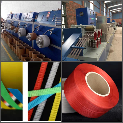 Kapasitas Produksi Tinggi PP Plastic Packing Belt Extrusion Line Making Machine 4 Line PP Strap Making Machine