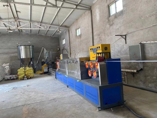Kapasitas Produksi Tinggi PP Plastic Packing Belt Extrusion Line Making Machine 4 Line PP Strap Making Machine