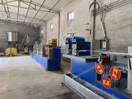 Mesin Pembuat Tali PP 100KW Otomatis Tinggi Efisiensi 120-150KG/H Mesin Pembuat Tali PP Otomatis