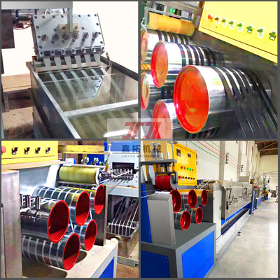 180-200 Kg/H PP Strap Band Extrusion Machine Dengan PLC Program Controller Listrik