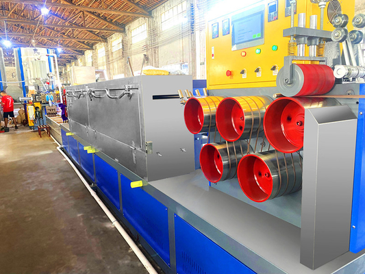 180-200 Kg/H PP Strap Band Extrusion Machine Dengan PLC Program Controller Listrik
