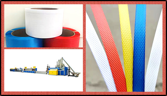 CE PP Strap Band Extrusion Line dengan kapasitas 5,7 T per hari untuk produksi skala besar