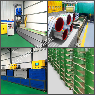Garis Produksi Pita Pita PET yang Digunakan Garis 6 Output 600kg/H Untuk Bahan Dikemas