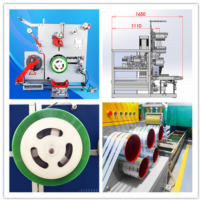 Efisien Servo motor garis Mesin penggulung otomatis dengan ketebalan yang dapat diatur PET pengemasan sabuk penggulung otomatis