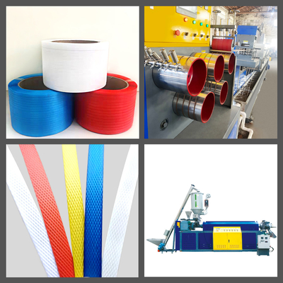CE PP Strap Band Extrusion Line dengan kapasitas 5,7 T per hari untuk produksi skala besar