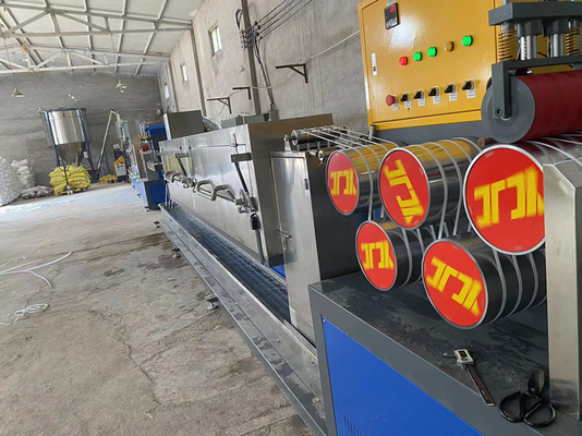 CE PP Strap Band Extrusion Line dengan kapasitas 5,7 T per hari untuk produksi skala besar