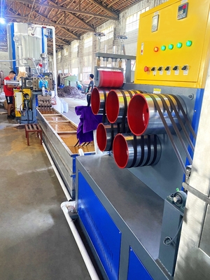 12mm Lebar Plastik Pet / PP Packing Strap Extruder Produksi Line PP Strap Membuat Mesin