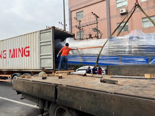 80KW Mesin pembuatan tali PP sepenuhnya otomatis Tegangan yang disesuaikan dengan lebar 5-19mm