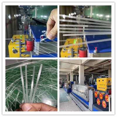 Thermostat Terkontrol Polypropylene Band Extrusion Line PP mesin pembuatan tali 200-350 M/Min Tinggi tali kekuatan