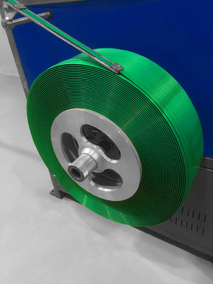0.6mm sampai 1.2mm PET Strap Making Machine Otomatis Winding Kontrol PLC Kecepatan Tinggi