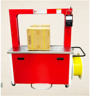Speed Carton Packing Intelligent Desktop Strapping Machine dengan pengaturan waktu pendinginan otomatis,Box strapping machine