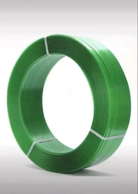 Pita pengemasan PET yang terbuat dari bahan baku baru atau bahan serpihan botol PET dengan lebar 9-32mm