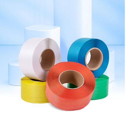 10kg/roll PP packing band 5-19mm PP PET strapping band dengan permukaan yang tergores