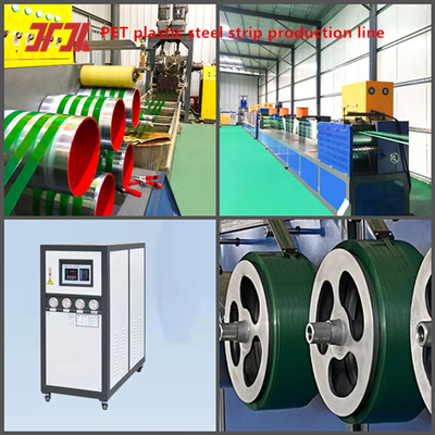 Otomatis 3 Sabuk PET Strapping Produksi Line Berat 18000KGS