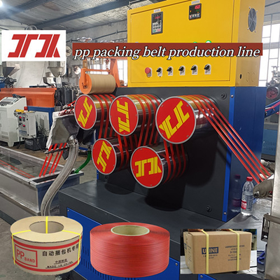 Perlengkapan Produksi Strapping Plastik Ekstruder PP Custom Dengan Mesin Penggulung Otomatis Dengan Lebar 5-19mm