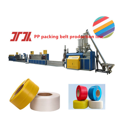 Mesin Plastik PP Strapping Produksi Line PLC Control System, Dilengkapi dengan Mesin Servo Automatic Wrapping