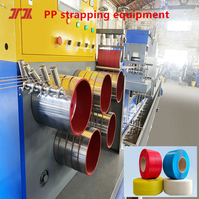 Plastik PP ekstruder PP pengemasan jalur produksi PLC sistem kontrol servo motor